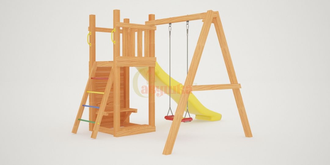 Детская площадка Савушка Мастер 6 с качелями - 4 сезона